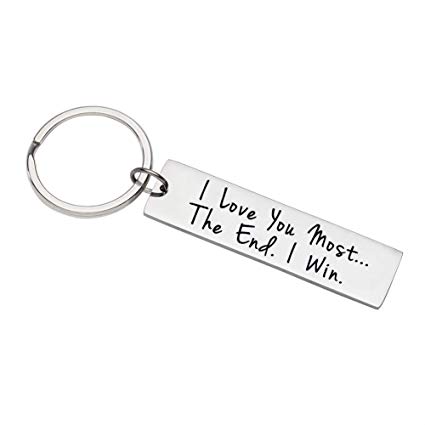 Funny Couple Keychain Valentine Day Gifts 5th 10th 20th 30th Anniversary Gifs for Men Husband Him Her Wife Gifts for Hubby Wifey Wedding Birthday Gag Gifs Keyring to My Man Jewelry 
